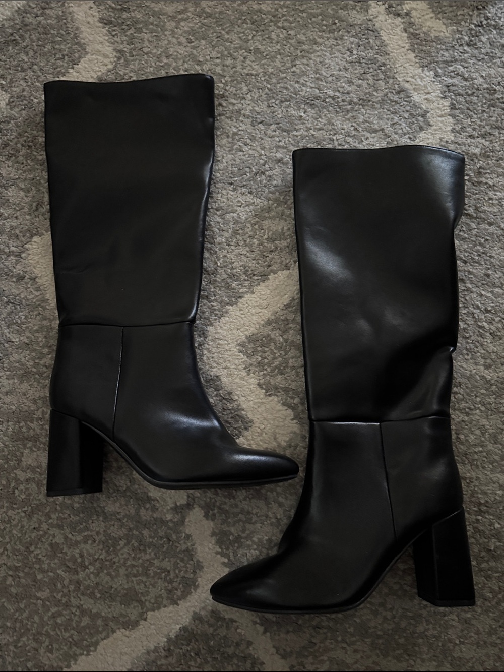 Classic Women's Black Knee-High Heeled Boots - A New Day